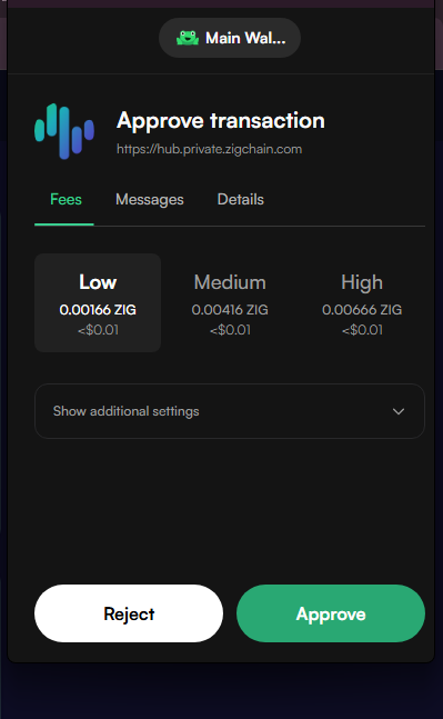 Approve the bridge transaction in your wallet app