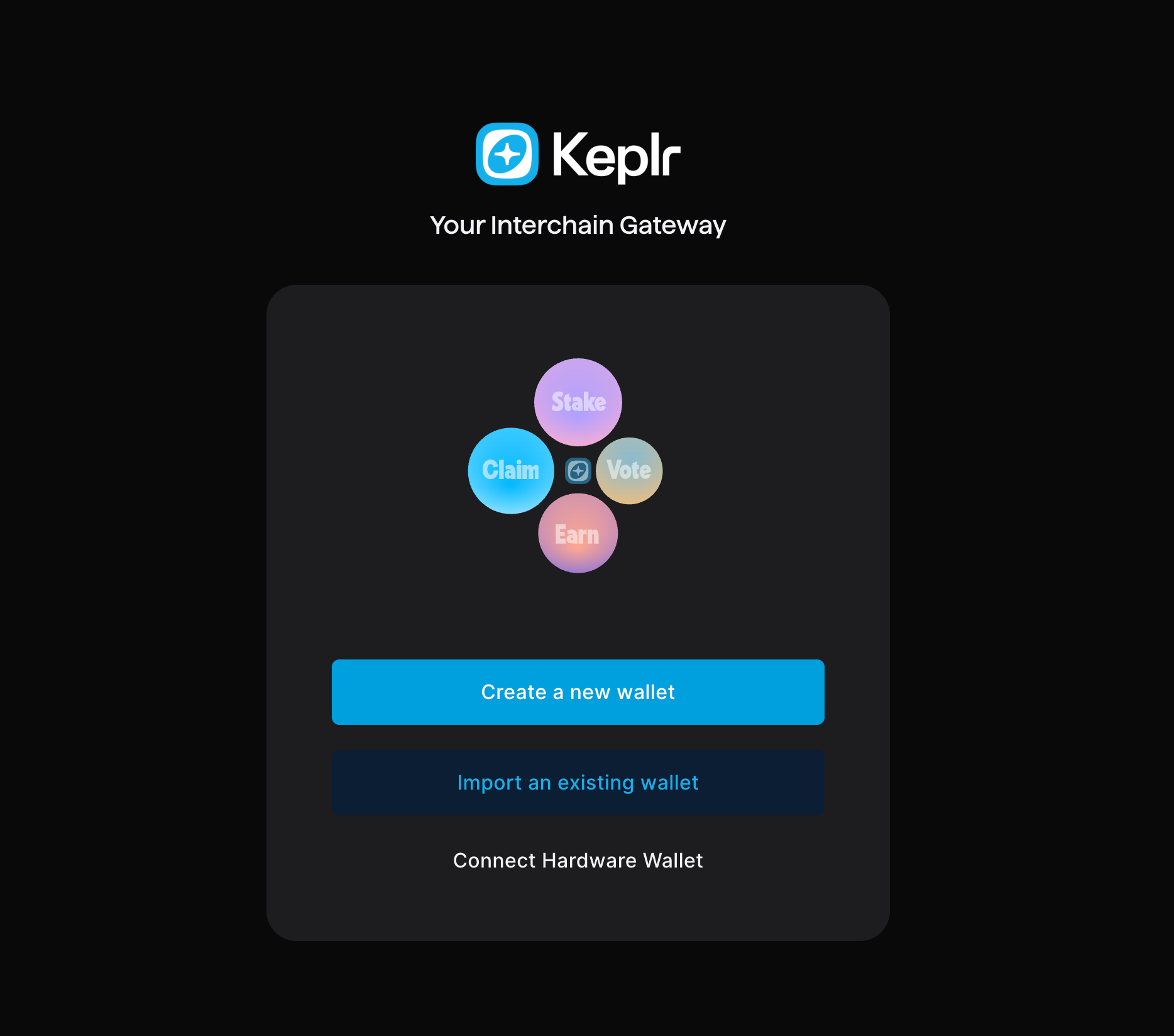 Connect hardware wallet in Keplr
