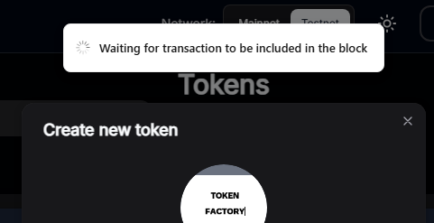 Transaction pending confirmation in the wallet and app