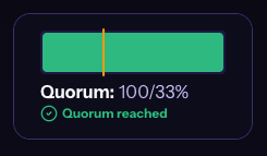 Quorum bar on a proposal detail page