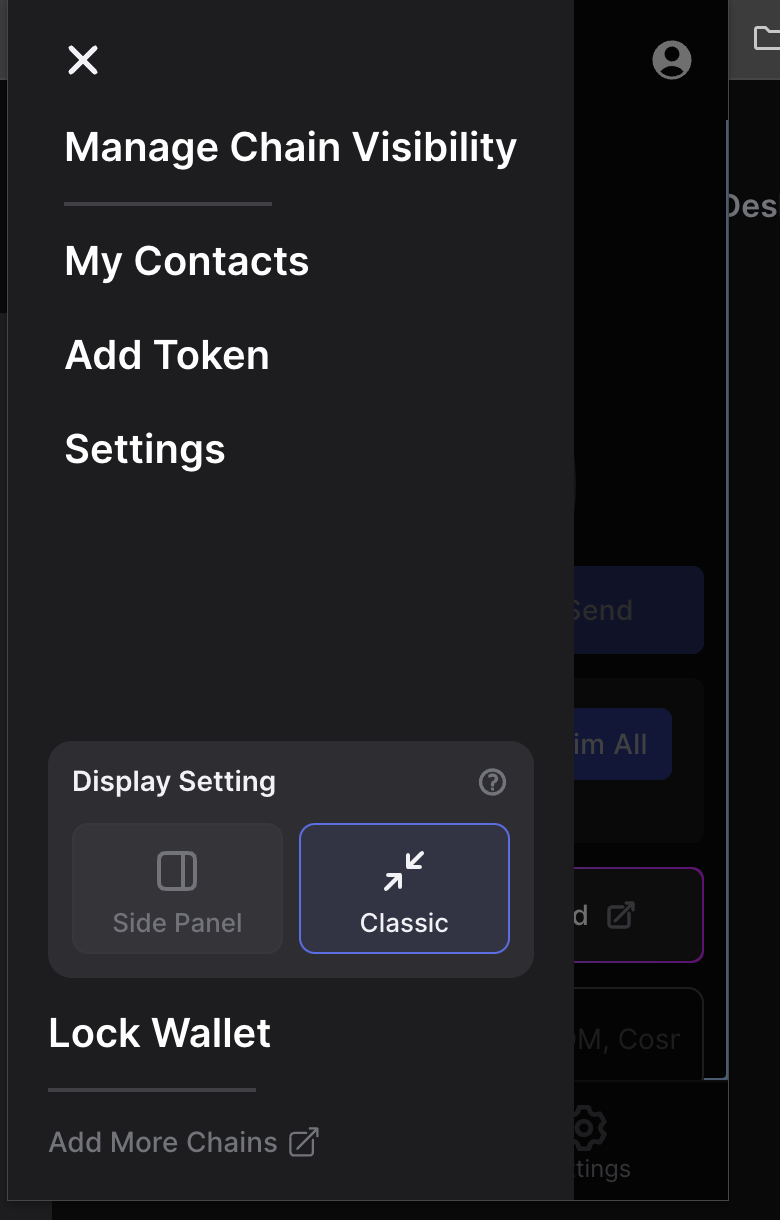 Manage Chain Visibility